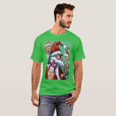 Kerstkerstkleppen T-shirt (Voorkant volledig)