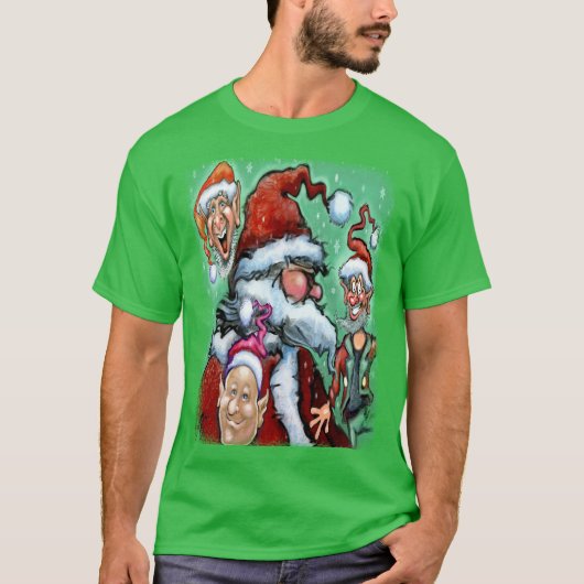 Kerstkerstkleppen T-shirt (Voorkant)