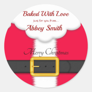 Kerstkerstkoekjes, Snoep, & traktaties Ronde Sticker