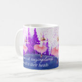 Kerstkerstkoffie met kerstcadeautjes koffiemok (Voorkant links)