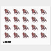 Kerstkerstkostuum kerstkerstkerstkerstkerstkerstma vierkante sticker (Vel)