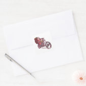 Kerstkerstkostuum kerstkerstkerstkerstkerstkerstma vierkante sticker (Envelop)