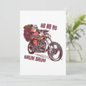 Kerstkerstkostuum voor Kerstmis in Santa Biker Kaart (Staand voorkant)