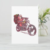 Kerstkerstkostuum voor Kerstmis in Santa Biker Kaart (Staand voorkant)