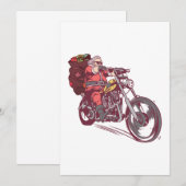 Kerstkerstkostuum voor Kerstmis in Santa Biker Kaart (Voorkant / Achterkant)