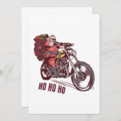 Kerstkerstkostuum voor Kerstmis in Santa Biker Kaart (Voorkant / Achterkant)