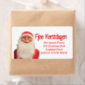 Kerstkerstlabel kerstdag in Santa's Fijne Kerstdag Etiket (Insitu)
