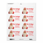 Kerstkerstlabel kerstdag in Santa's Fijne Kerstdag Etiket (Full Sheet)