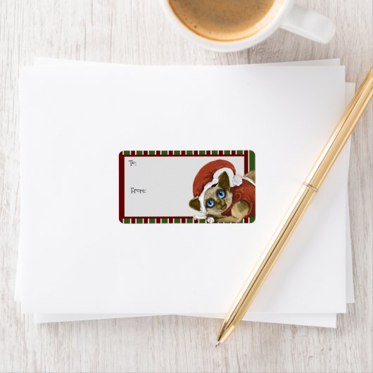 Kerstkerstlabel voor kerstmis met kerstmis etiket (Insitu)