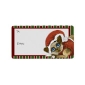 Kerstkerstlabel voor kerstmis met kerstmis etiket (Voorkant)