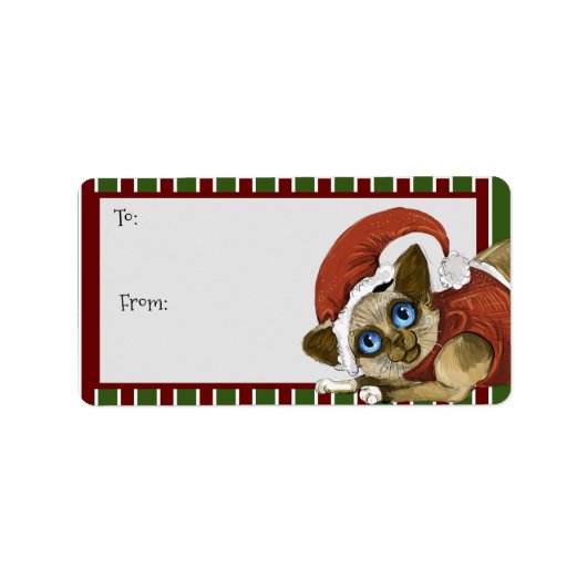 Kerstkerstlabel voor kerstmis met kerstmis etiket (Voorkant)