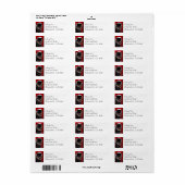 Kerstkerstlabel voor Santa Persian Cat Etiket (Full Sheet)