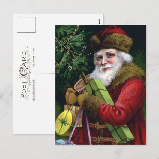  kerstkerstman Briefkaart Kaart (Voorkant / Achterkant)
