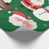 Kerstkerstman Cadeaupapier (Hoek)