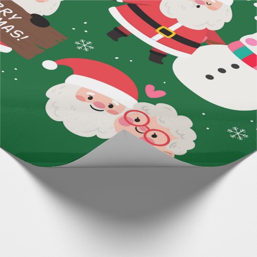 Kerstkerstman Cadeaupapier (Hoek)