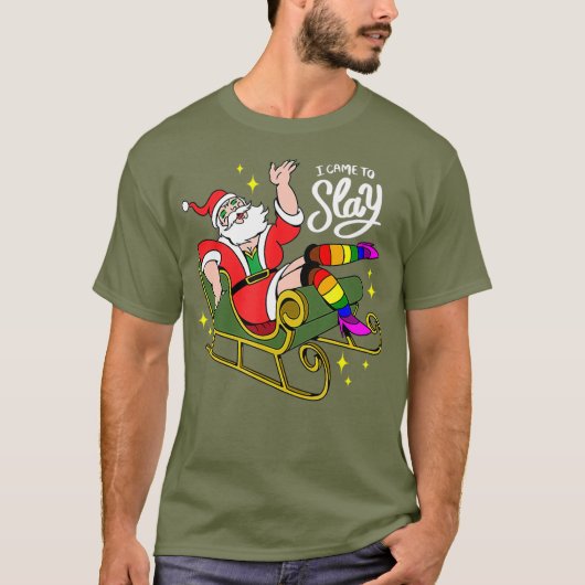 Kerstkerstman die ik ben gaan slapen t-shirt (Voorkant)