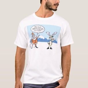 Kerstkerstman en Cartoon met de opvallende rendier T-shirt
