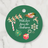 Kerstkerstman en rendier bedankjes labels (Achterkant)