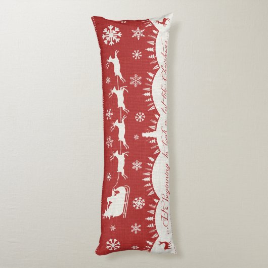 Kerstkerstman en rendierlijk kerstman lichaamskussen (Achterkant (Verticaal))