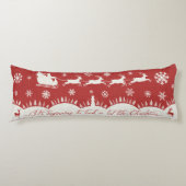 Kerstkerstman en rendierlijk kerstman lichaamskussen (Voorkant)