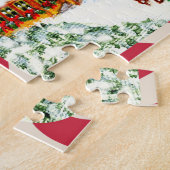Kerstkerstman en rendierpuzzel "Ho, Ho, Ho" Legpuzzel (Zijkant)