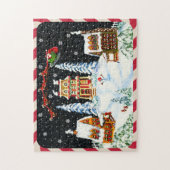 Kerstkerstman en rendierpuzzel "Ho, Ho, Ho" Legpuzzel (Verticaal)