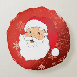 Kerstkerstman en Snowman met twee zijden Rond Kussen