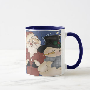 Kerstkerstman en Snowman Mok