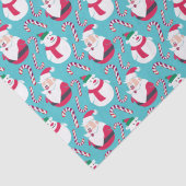 Kerstkerstman en Teddy Bear met snoepriet Tissuepapier (Detail)