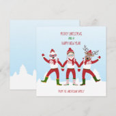 Kerstkerstman en vrienden feestdag Kaart (Voorkant / Achterkant)