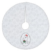 Kerstkerstman: Eskimo Dog HO HO Cute Fleece Kerstboom Rok (Voorkant)