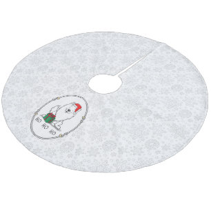 Kerstkerstman: Eskimo Dog HO HO Cute Fleece Kerstboom Rok