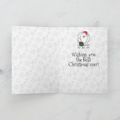 Kerstkerstman: Eskimo Dog HO HO Cute Kaart (Binnen)