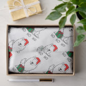 Kerstkerstman: Eskimo Dog HO HO Cute Tissuepapier (Geschenk)