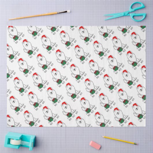 Kerstkerstman: Eskimo Dog HO HO Cute Tissuepapier (Craft)