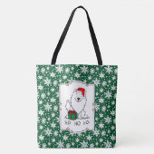 Kerstkerstman: Eskimo Dog HO HO Cute Tote Bag (Voorkant)