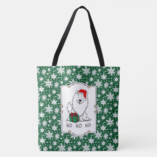 Kerstkerstman: Eskimo Dog HO HO Cute Tote Bag (Voorkant)