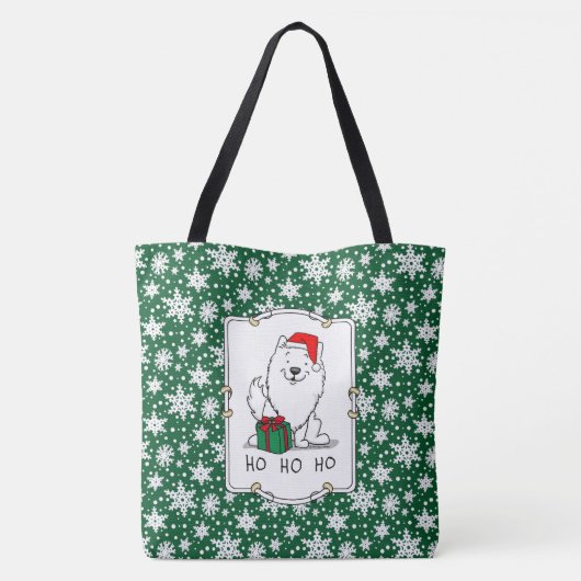 Kerstkerstman: Eskimo Dog HO HO Cute Tote Bag (Achterkant)