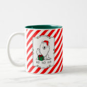 Kerstkerstman: Eskimo Dog HO HO Cute Tweekleurige Koffiemok (Links)