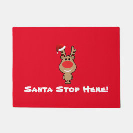 Kerstkerstman hier deurmat
