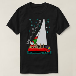 Kerstkerstman in de zeilboot t-shirt