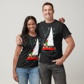 Kerstkerstman in de zeilboot t-shirt (Unisex)