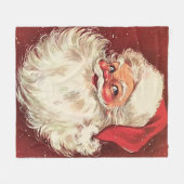 Kerstkerstman kerstkerstman met blauw fleece deken (Voorkant (Horizontaal))