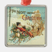 kerstkerstman  kerstman metalen ornament (Voorkant)