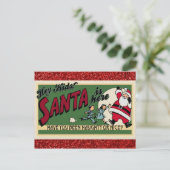 Kerstkerstman,  kerstman, onbeschoft of mooi briefkaart (Staand voorkant)