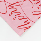 Kerstkerstman kerstman roze fleece Blanket (Hoek)