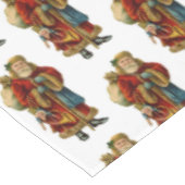 kerstkerstman met ouderdoms kerstfeest tafelkleed (Gekanteld)