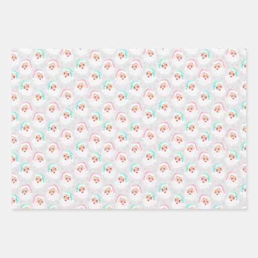  kerstkerstman met pasta's inpakpapier vel (Voorkant)