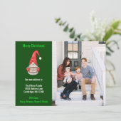 Kerstkerstman nieuwe thuiskomst feestdagenkaart (Staand voorkant)