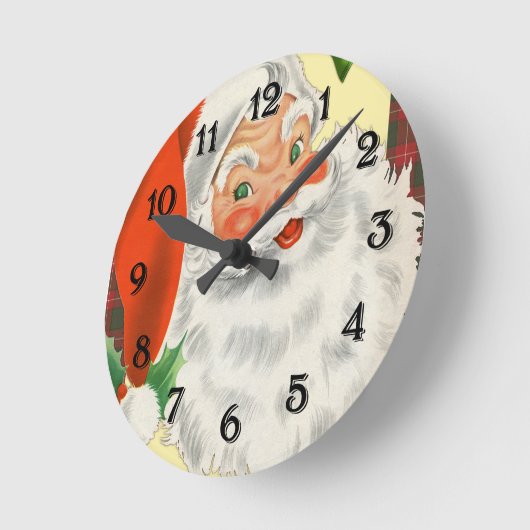  kerstkerstman ronde klok (Hoek)